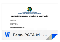 Form. PGTA 01 - Solicitação de seminário de dissertação