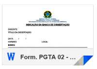 Form. PGTA 02 - Solicitação de defesa de dissertação